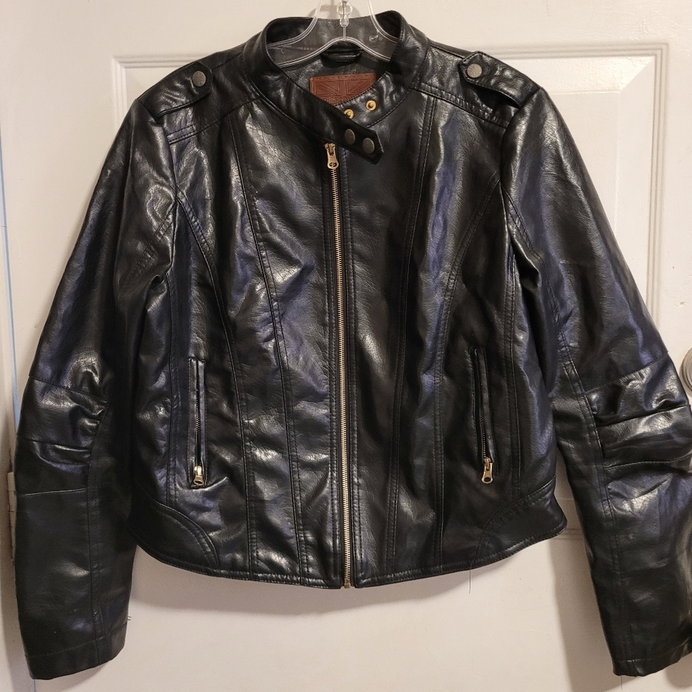 Miss London faux leather jacket